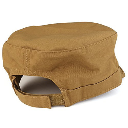Ripstop Tear Resistant Military BDU Cotton Adjustable Cadet Style Army Cap - color: Coyote