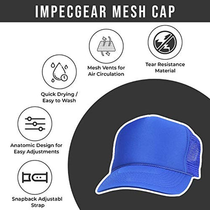 2 Packs Baseball Caps Blank Trucker Hats Summer Mesh Cap (2 FOR Price of 1) - color: Royal