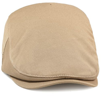 Newsboy Hats for Men Flat Cap Adjustable Irish Cabbie Ivy Driving Hunting Hat - color: Khaki