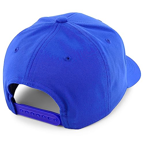 Trendy Apparel Shop Capybara Embroidered Patch Structured 6 Panel Snapback Baseball Cap - color: Royal