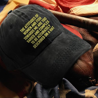 Fishing Adjustable Cotton Baseball Cap, Funny Trucker Hat Gift for Men Women Grandpa Dad Fishing Lover Fisherman - color: M