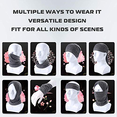 Winter Thermal Neck Warmer/Neck Gaiter Face Scarf/Face Cover Winter Ski Mask - Cold Weather Balaclava - color: Light Blue