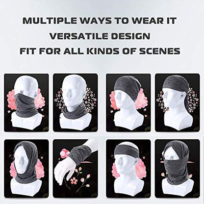 Winter Thermal Neck Warmer/Neck Gaiter Face Scarf/Face Cover Winter Ski Mask - Cold Weather Balaclava - color: Light Blue