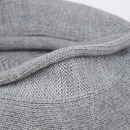 French Style Beret Hat for Women Winter Fall Knit Artist Hats Classic Solid Color Beanie Hat - color: Light Grey
