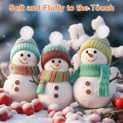 SWZHAI 12 Pcs 2.75 Inch Small Faux Fur Pom Pom Balls, Fluffy Pompom with Elastic Loops for Hats, Scarves, Bags, Shoes, Gloves & Key Chain Charms Accessories(White) - size: White