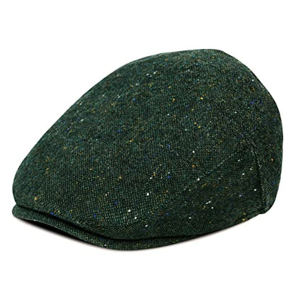Toddler Wool Tweed Newsboy Cap - color: Flecked Green, size: 6-8 Years