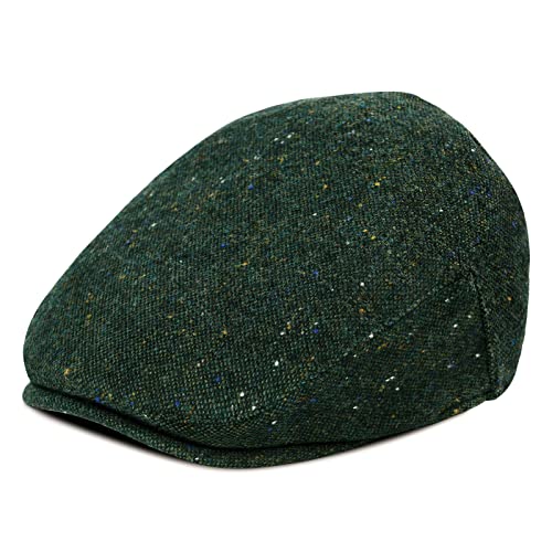 Toddler Wool Tweed Newsboy Cap - color: Flecked Green, size: 2-3T