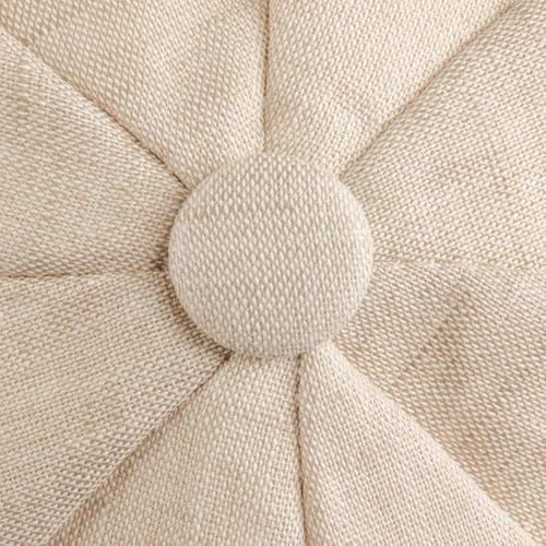 Lipodo Classic Baker Boy Cap Made in Italy Linen Cotton Ladies Elastic Band Spring Summer - color: Beige