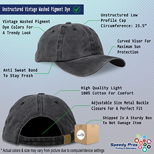 Speedy Pros Soft Washed Baseball Cap Gratitude Cotton Dad Hats for Men & Women - color: Black