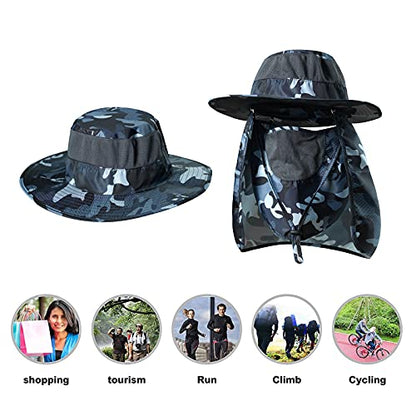 Fishing Hat,Sun Cap with UPF 50+ Sun Protection and Neck Flap,for Man and Women - color: Army Green