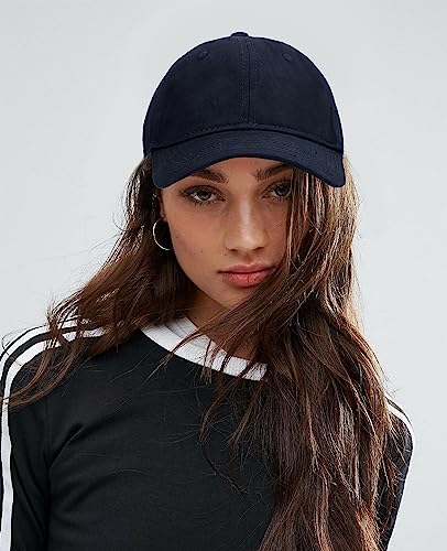 Oversize XXL Baseball Cap for Big Heads 23.6"-25.6", Extra Large Cotton Baseball Hat, Plus Size Unstructured Dad Hats - color: Cotton - Navy