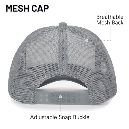 Ultrafun 10 Pack Trucker Hat Mesh Sublimation Blank Hats Adjustable Baseball Caps Hats for Men Women - color: Grey White