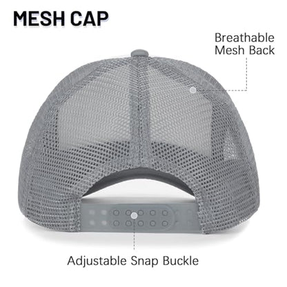 Ultrafun 10 Pack Trucker Hat Mesh Sublimation Blank Hats Adjustable Baseball Caps Hats for Men Women - color: Grey White