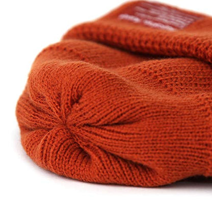 UNDERCONTROL Winter Trawler Fisherman Beanie Men Women Unisex Stylish Plain Docker Skull Hat Roll up Watch Cap Color Pack - color: Orange