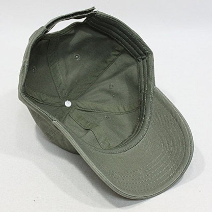 Classic Blank Dad Hat Cotton Adjustable Strap Baseball Cap - color: Olive Green
