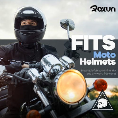 ROXUN Balaclava Ski Mask, 5 Pack Neck Gaiter Motorcycle Summer Cooling - color: Black+ink-blended Blue+pixel Camo+light Gray+navy