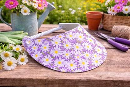 Women's Flower Design Lightweight Packable Foam Visor for Sun Protection & Outdoor Activities - color: Daisy 15