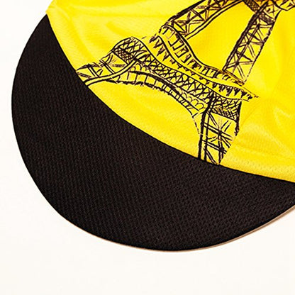 Weimostar Polyester Men Cycling Bike Bicycle Cap MTB Hat Sweat Wicking - color: Yellow