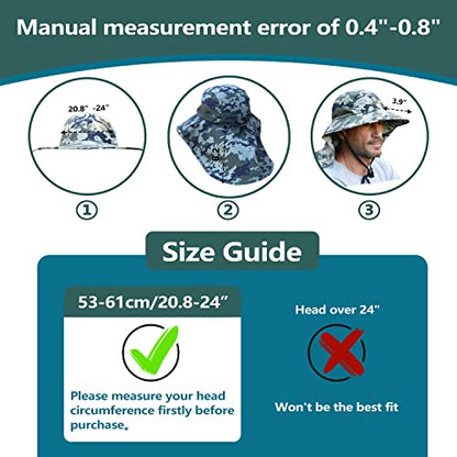 Solaris Small‑Head‑Fit Sun Hat with Neck Flap for Men & Women - color: #3 Digign, size: One Size