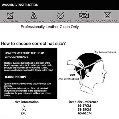 Berets Men's Outdoor Leather hat Winter Male Warm Ear Protection Cap 100% Genuine Leather hat Leisure…