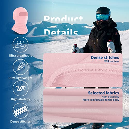 YESLIFE Summer Balaclava Ski Mask for Men&Women, Face Mask - color: Pink
