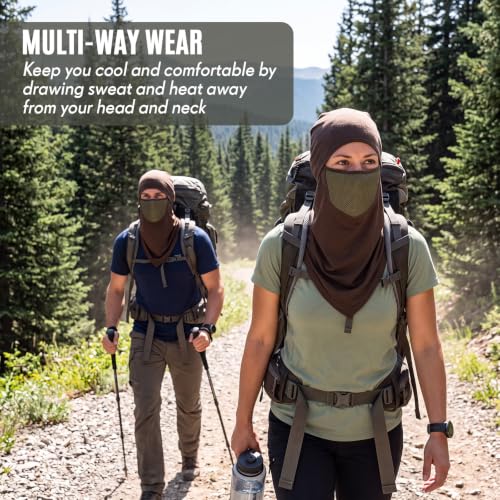 Face Balaclava Neck Cover Cooling Ice Silk Ski Mask - color: Army Green
