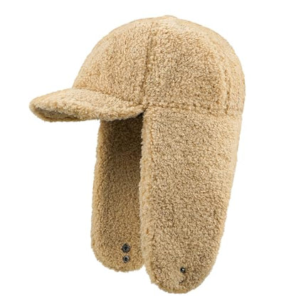 Clakllie Snow Trapper Trooper Hat with Ear Flap for Skiing Women's Ushanka Warm Winter Hat - color: Cdus-ddkp02-khaki