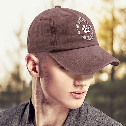 Funny Dogs Lover Caps Dad Hat, Graphic Dad Hats for Women - color: Wine Red