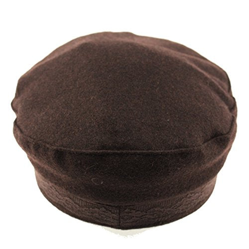 EPOCH Men's Greek Fisherman Sailor Fiddler Winter Wool Driver Hat Flat Cap - color: Brown, size: Small-Medium