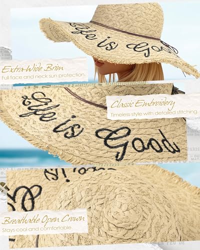 Sun Hats for Women Beach Hats for Women - color: Beige
