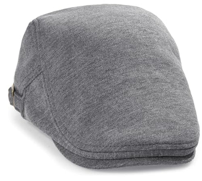 Men's Cotton Newsboy Hats Flat Ivy Gatsby Cap Irish Cabbie Ivy Driving Hunting Hat - color: Dark Grey