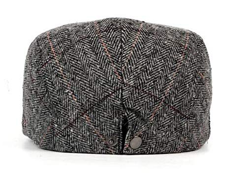 2 Pack Men's Cotton Flat Cap Ivy Gatsby Newsboy Hat - color: H