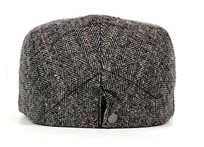 2 Pack Men's Cotton Flat Cap Ivy Gatsby Newsboy Hat - color: H