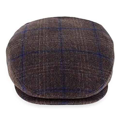 Belfry Wool Blend Tweed Flat Caps Mens Womens 5 Colors - color: Kaynebrown, size: XX-Large