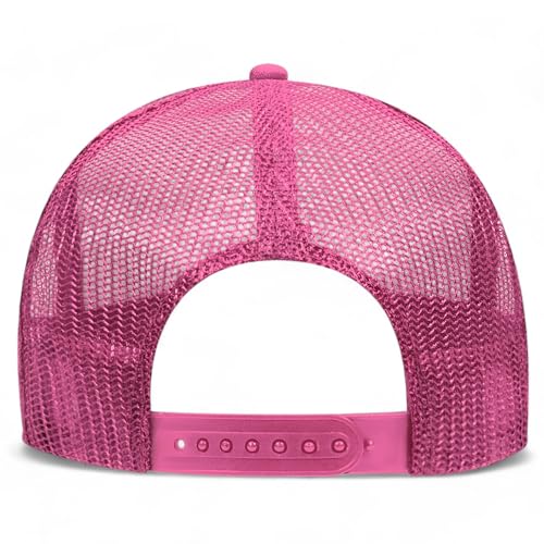 Game Day Flag Hat - color: Hot Pink/White Foam Mesh Back