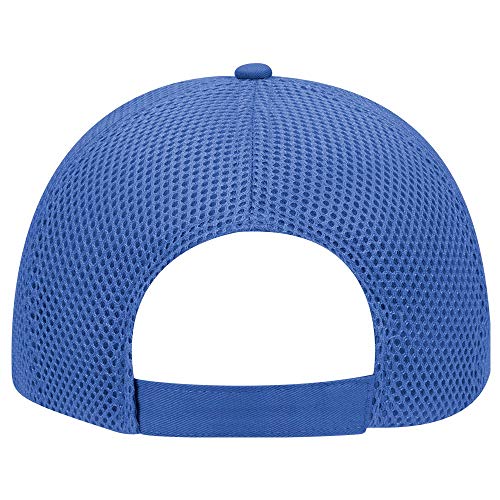 OTTO Cotton Twill w/Polyester 6 Panel Low Profile Air Mesh Baseball Cap - color: Royal