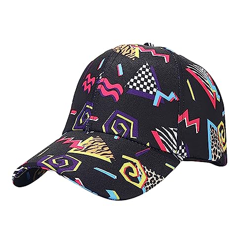 BEARUN Cotton Tie Dye Low Profile Cap Hiphop Baseball Cap Fashion Dad Hat - color: Retro Vintage 80s B