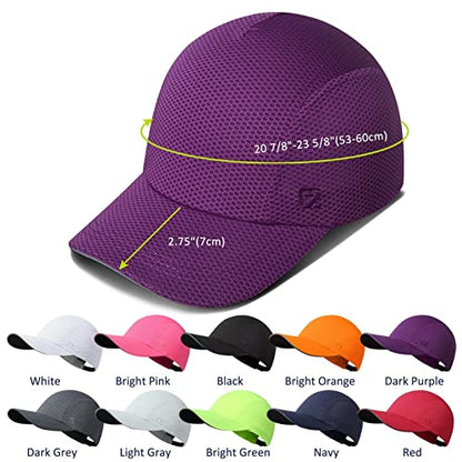 GADIEMKENSD Women's Race Day Running Cap Performance Mesh Hat - Excellent Ventilation, Lightweight, Reflective Safety - color: Dark Purple