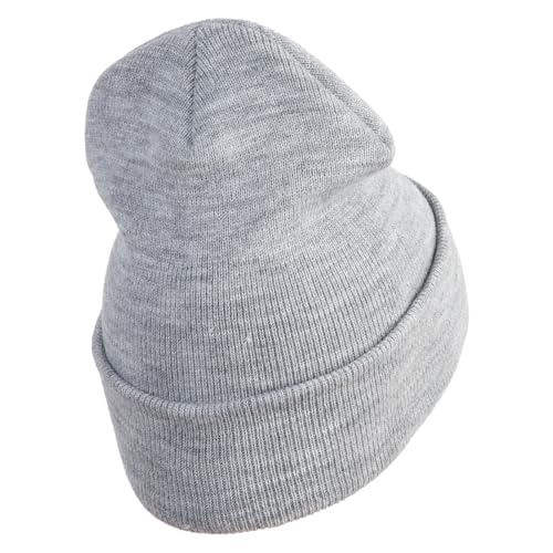 e4Hats.com 12 inch Cuffed Knit Long Beanie - color: Heather Grey