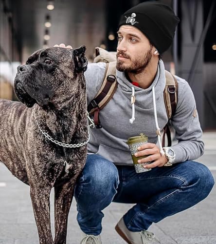 Black Knit Beanie Hat for Men Bear Classic Adult Beanie Cap Winter Warm Knitted Hat for Men Women Skull Hip Hop Cap for Men - color: Skeleton