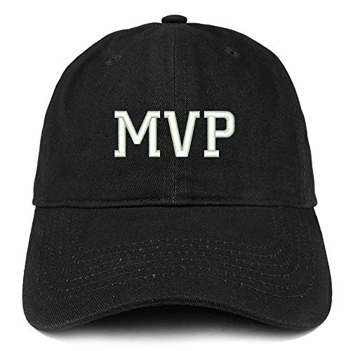 Trendy Apparel Shop MVP Embroidered Unstructured Cotton Dad Hat - color: Black