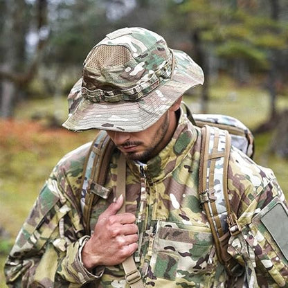 Sun Hat Breathable Boonie Hats for Men Women Fishing Safari Bucket Hat Cap Hunting Outdoor Hiking Camping - color: Camo Green-1