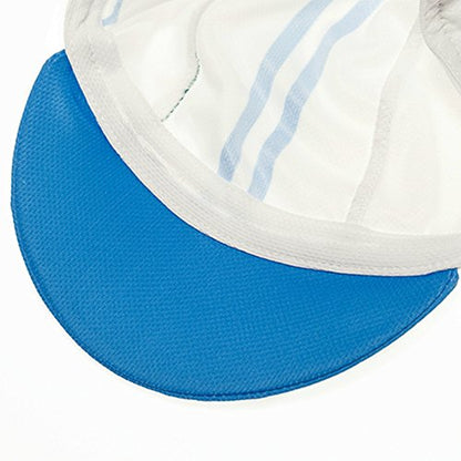 Weimostar Polyester Men Cycling Bike Bicycle Cap MTB Hat Sweat Wicking - color: White Blue