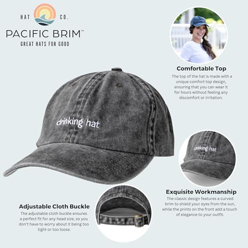 PACIFIC BRIM Women's and Men's Classic Cotton Adjustable Baseball Hat - color: Beach Life