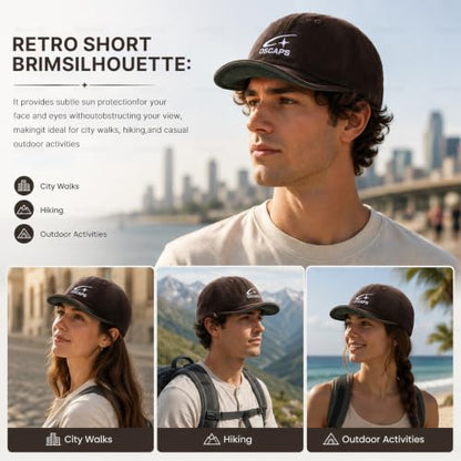 Short Brim Baseball Cap Casual Cadet Caps Flat Bill Dad Hats Trucker Hat Lightweight Umpire Hat Hip Hop Dancing Hats - color: Mg-dym25122-blue