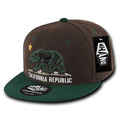 Whang Snapbacks - color: Brown/Heather Grey