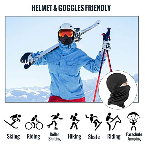 Ski Mask,Balaclava Mask,Wind Water Resistant for Cold Weather - color: Black-basic