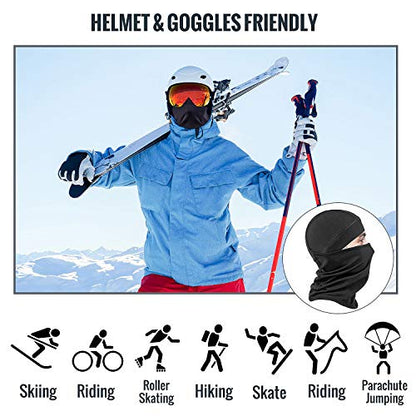 Ski Mask,Balaclava Mask,Wind Water Resistant for Cold Weather - color: Black-basic