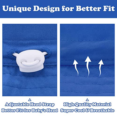 Sarfel Baby Sun Hat Summer Baby Boy Hats UPF 50+ Sun Protection Toddler Hat Bucket for Baby Girl Adjustable Kid Cap - color: Blue, size: 2-7 Years