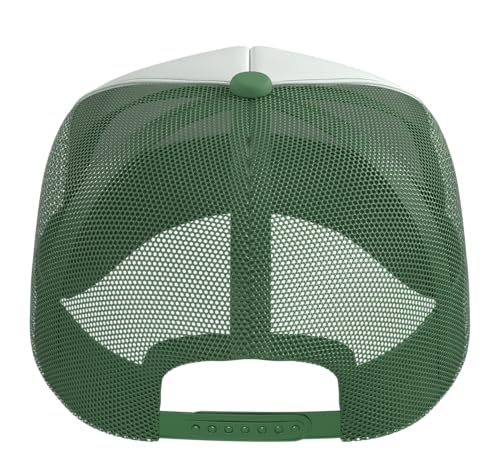 Really Like Bowler Hats Derby Bob Hat Trucker Hat with Adjustable Mesh Back - color: Kelly Green/White